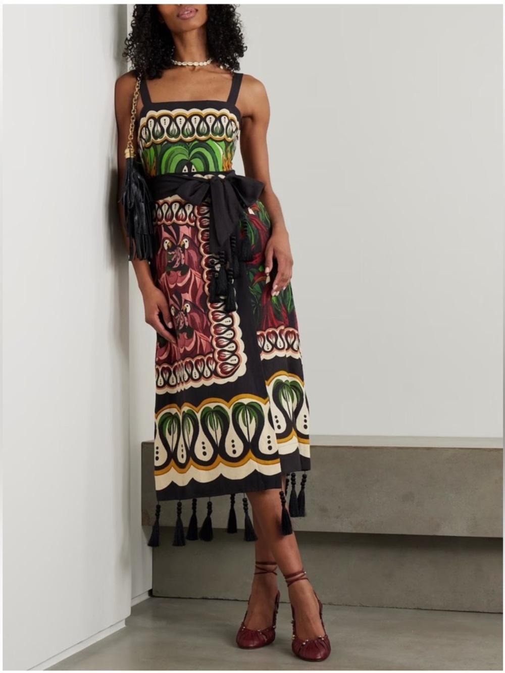 Farm Rio Coconut Tree Flow Scarf Dress! Size XS
